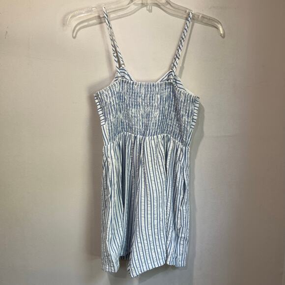 Cupshe Blue White Striped Romper Summer Coastal Casual Medium - Picture 4 of 14
